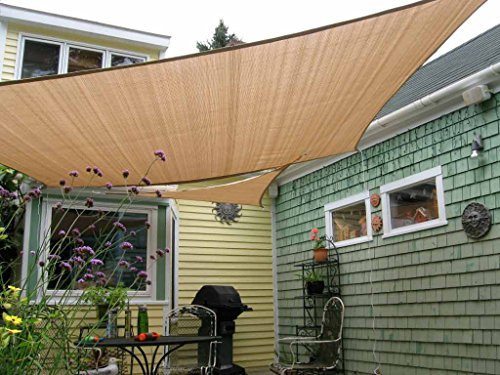 Belle Dura 10 X 13 Sun Shade Sails Canopy Rectangle Sand 185gsm Shade Sail Uv Block For Patio Garden Outdoor Facility And Activities Mosulspace Org